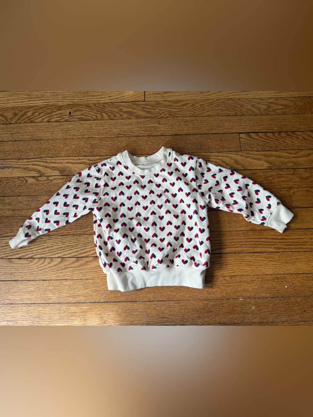 Pink Chicken Heart Print Sweatshirt - Size 4